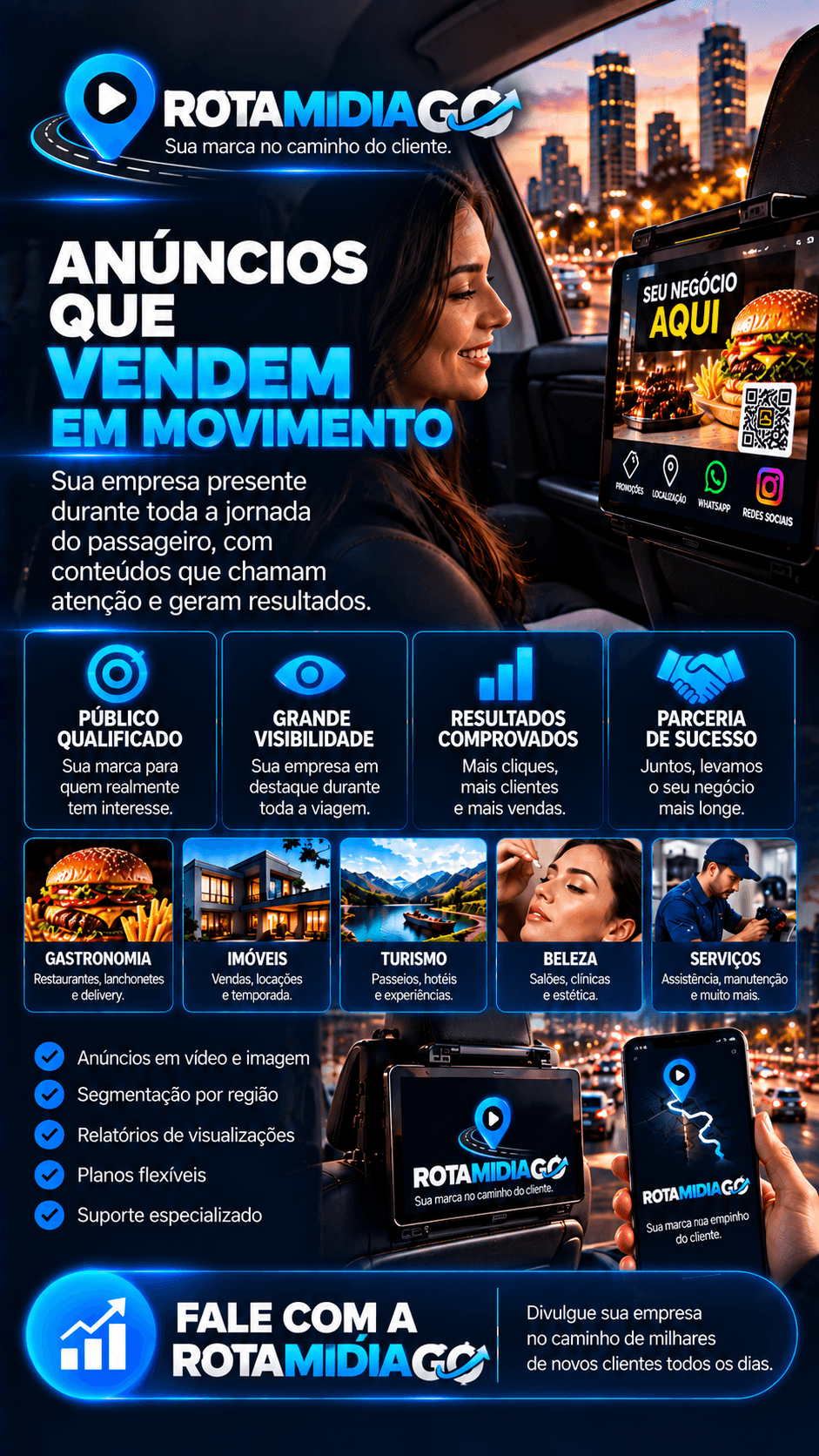 Rota Mídia Go — anúncios em tablets nos carros de aplicativo